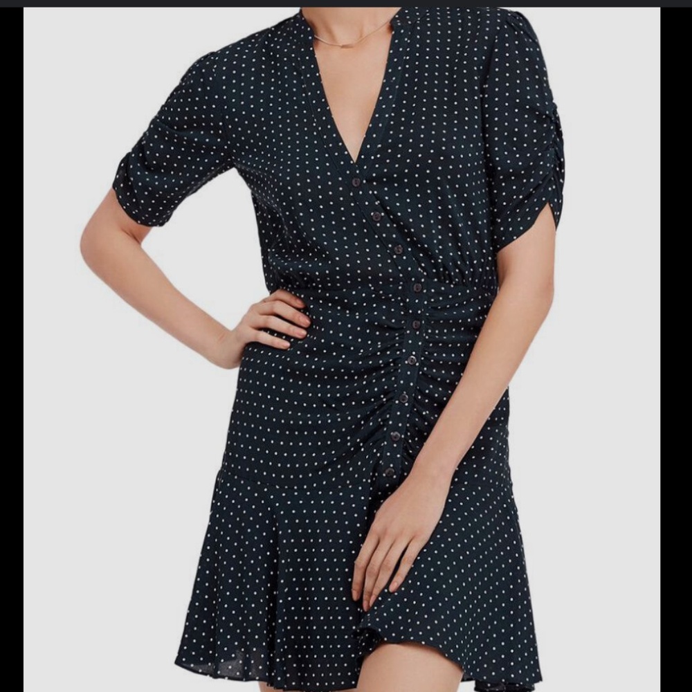 Free People black with white Polka Dot Mini Dress